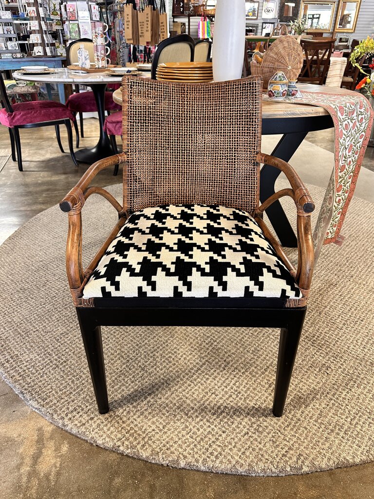 Houndstooth Rattan Accent Chair
