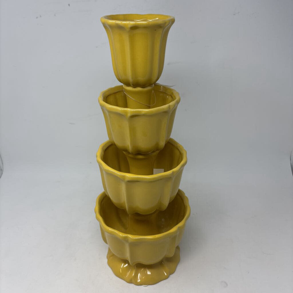 Tiered Pottery Vase 16"H