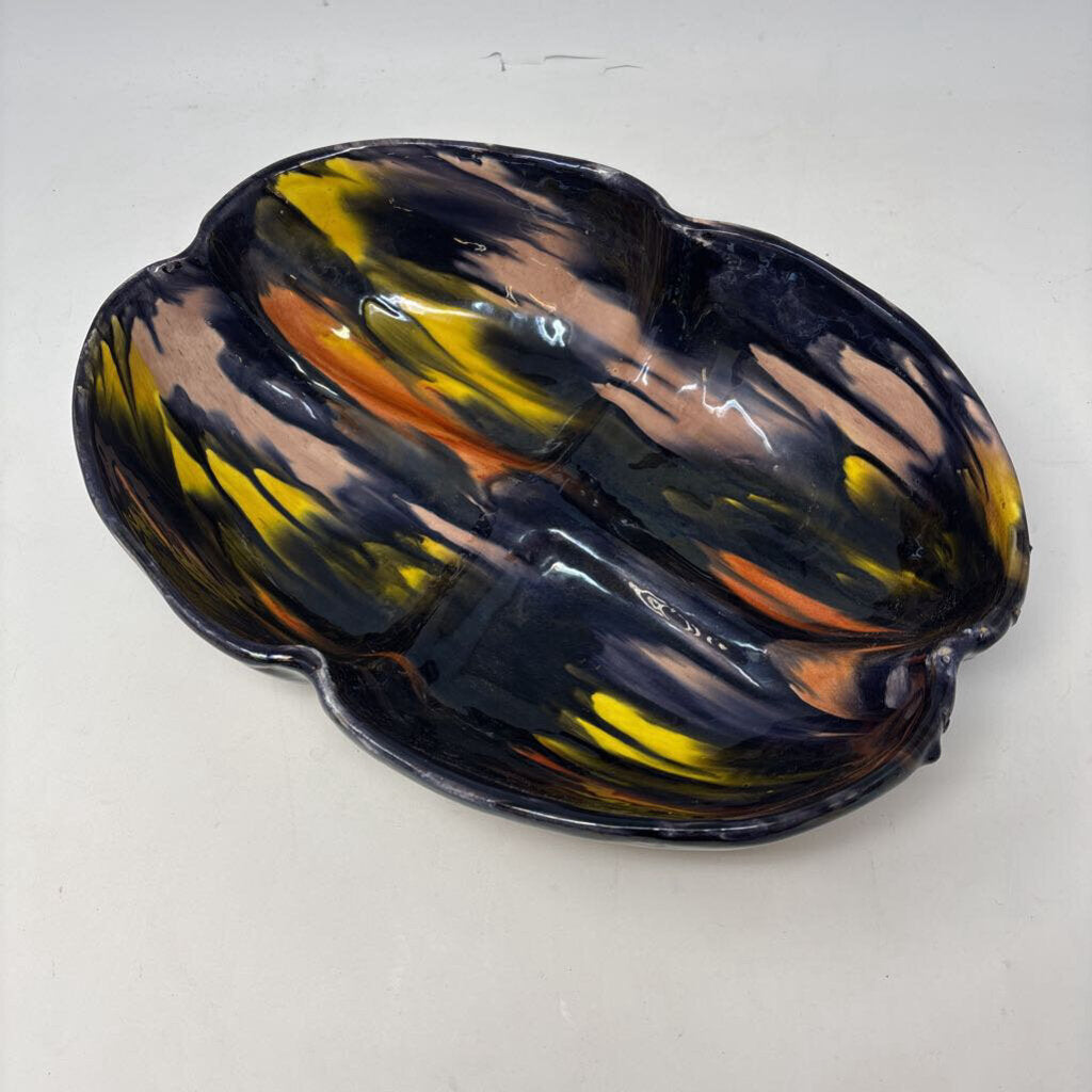 Pottery Dripware Glazed Bowl
