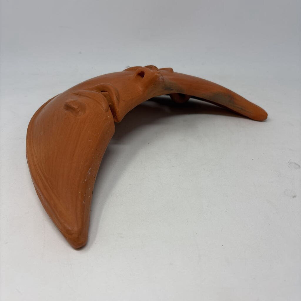 Terra Cotta Crescent Moon Wall Decor