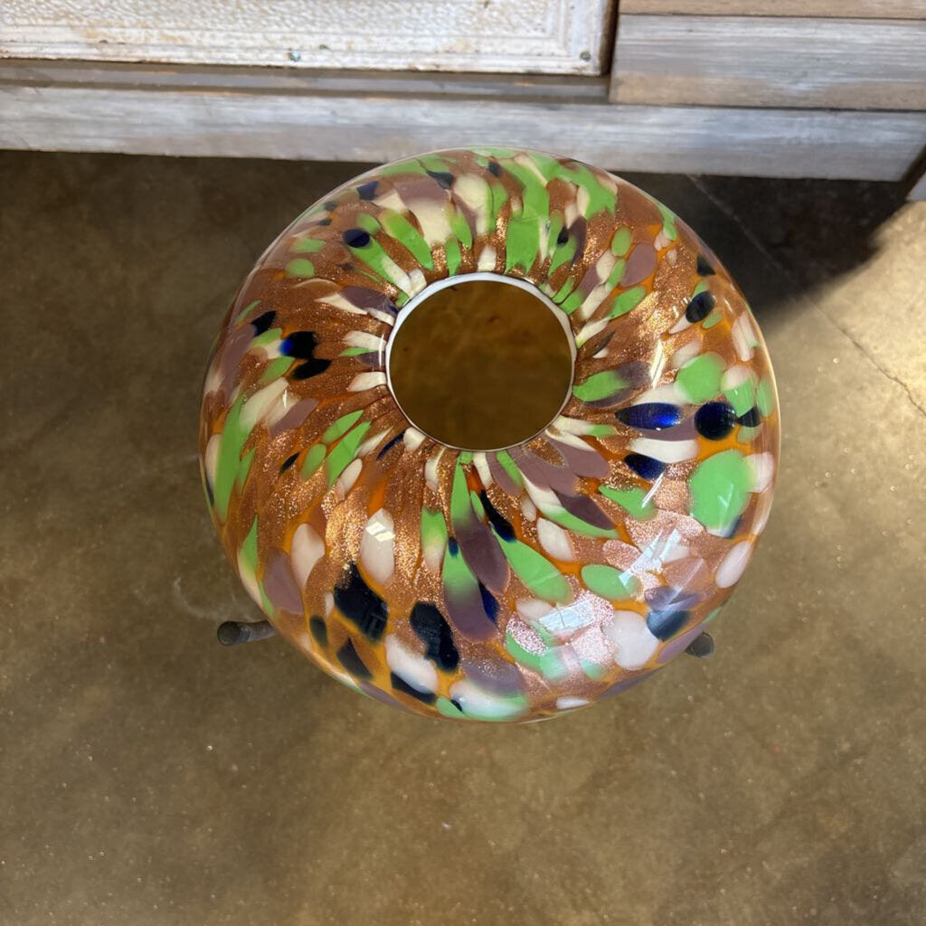 Glass Gazing Ball Planter with Stand