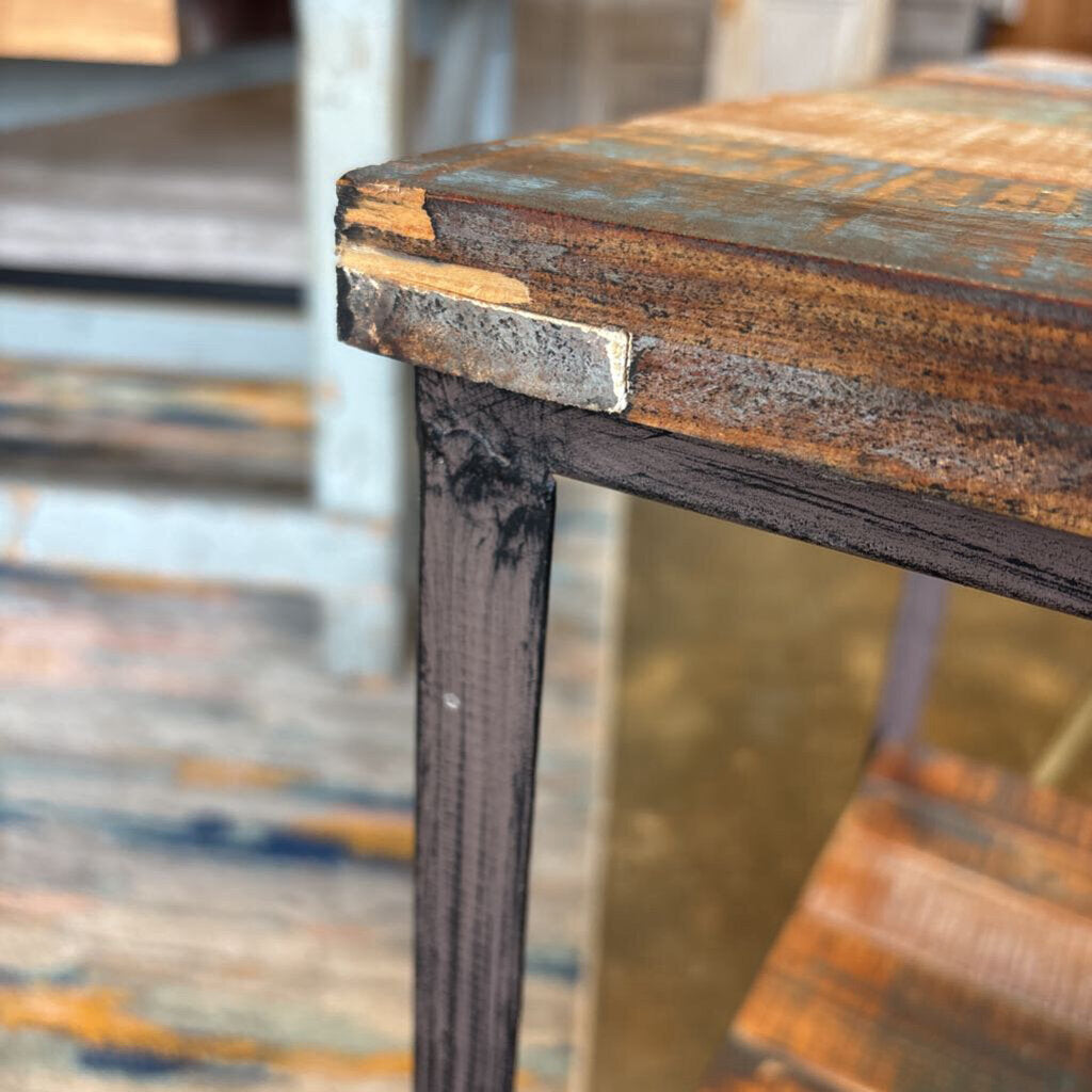 Reclaimed Wood Side Table 21 X 17.25 X 27.5