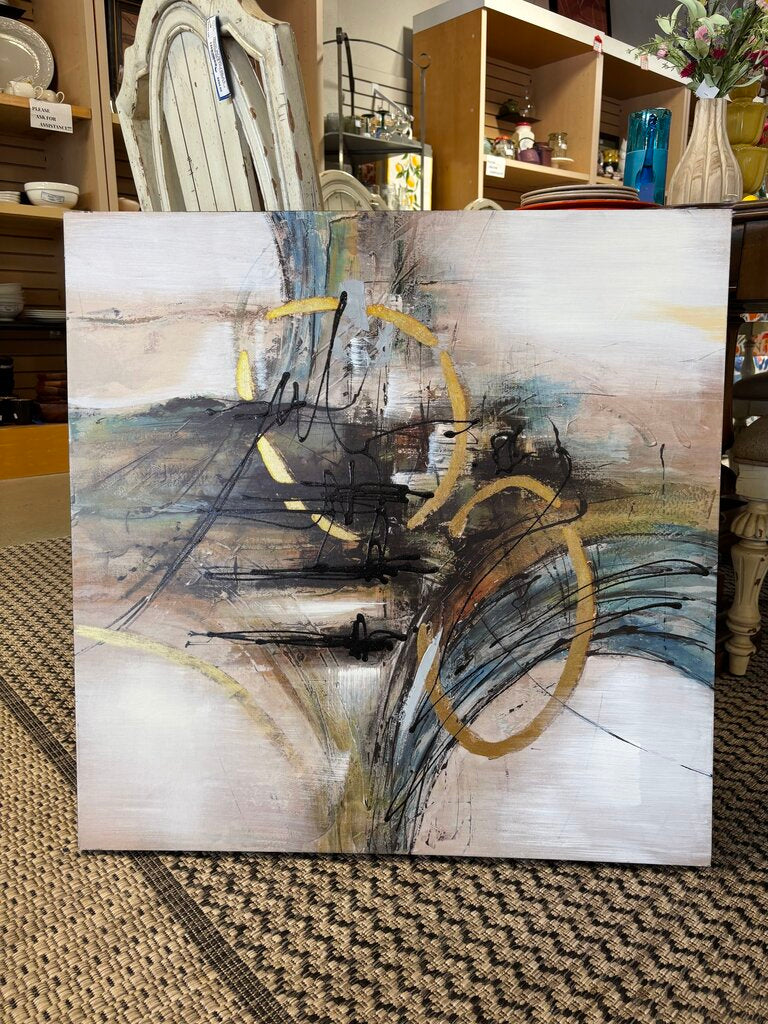Coastline Abstract 30 x 30 Art