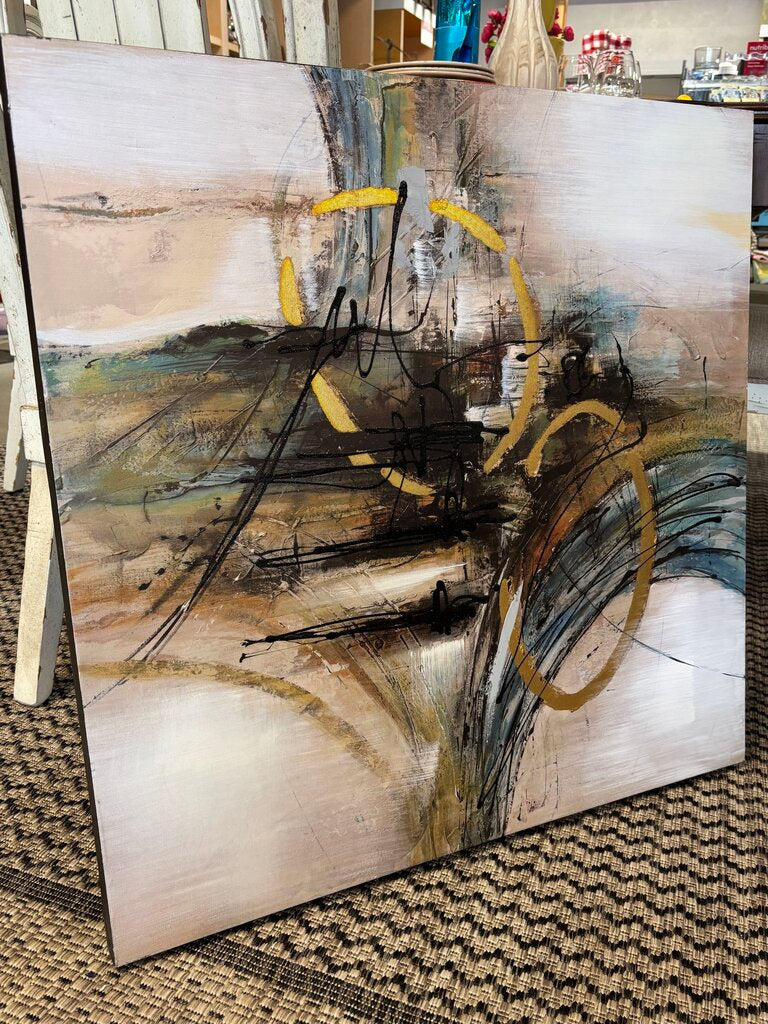Coastline Abstract 30 x 30 Art