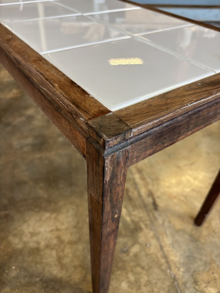 Small MCM Tile Top Coffee Table 32.75 X 14.5 X 19