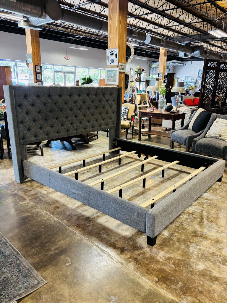 King Upholstered Tufted Bed