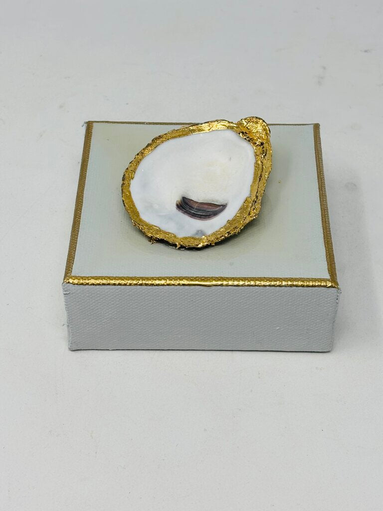 Coastal Oyster Shell Deco Art 4 X 4