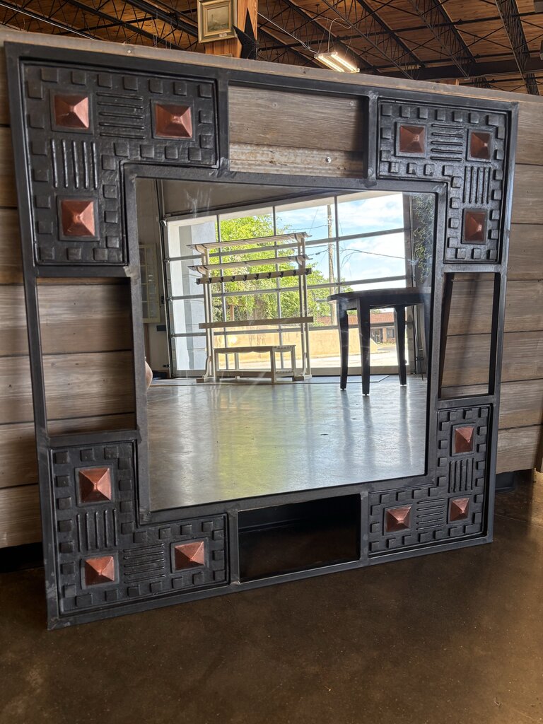 Metal Pyramid Wall Mirror 37 x 37