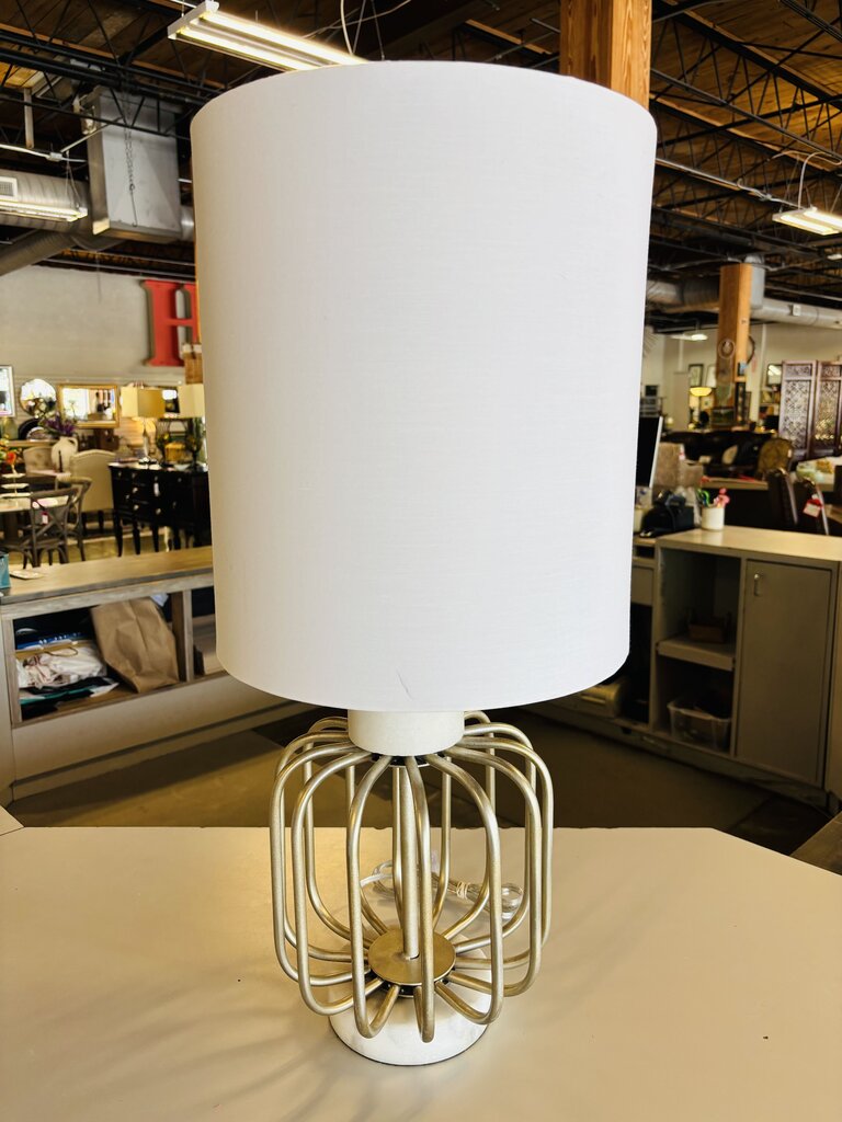 Open Cage Metal Table Lamp