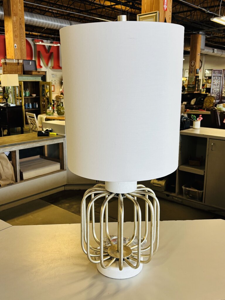 Open Cage Metal Table Lamp