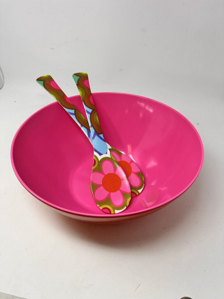 French Bowl Salad Bowl & Tong Servers