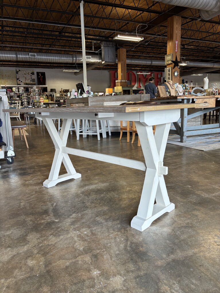X Base Drop Leaf Console Table 56.75 X 18(36) X 31