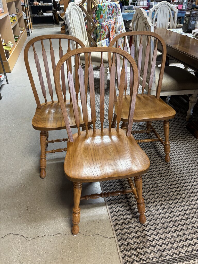 Pedestal Dining Table, 4 Leaves, 6 Chairs