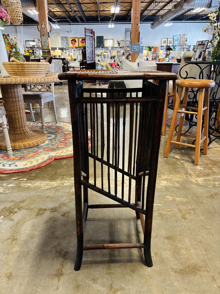 Burnt Bamboo Plant Stand 15.75 X 15.75 X 34