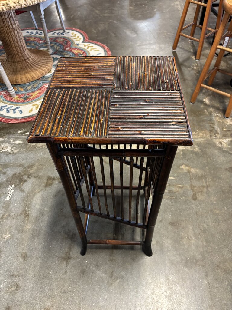Burnt Bamboo Plant Stand 15.75 X 15.75 X 34