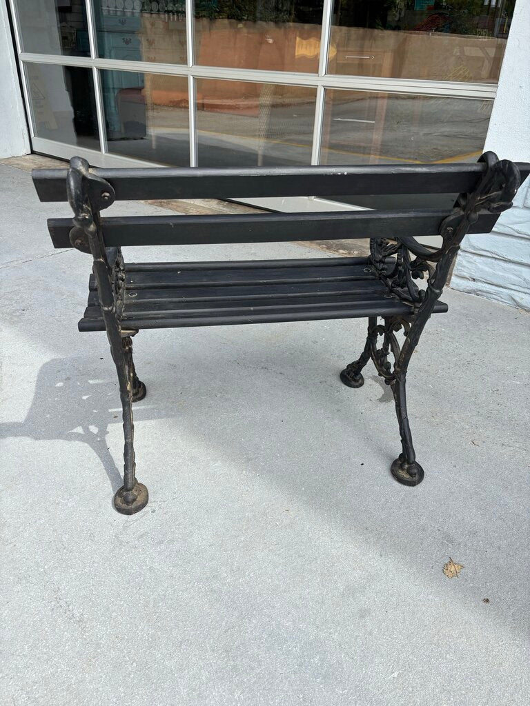 Wood/Metal 30"L Charleston Battery Bench
