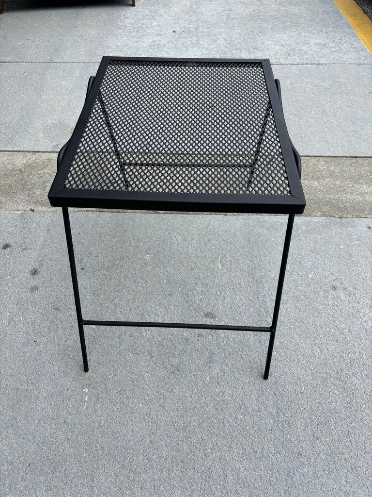 Vintage Metal Mesh Patio Side Table