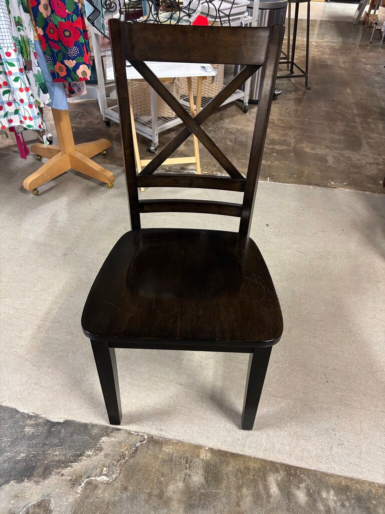 Cross Back Wood Dining Chair