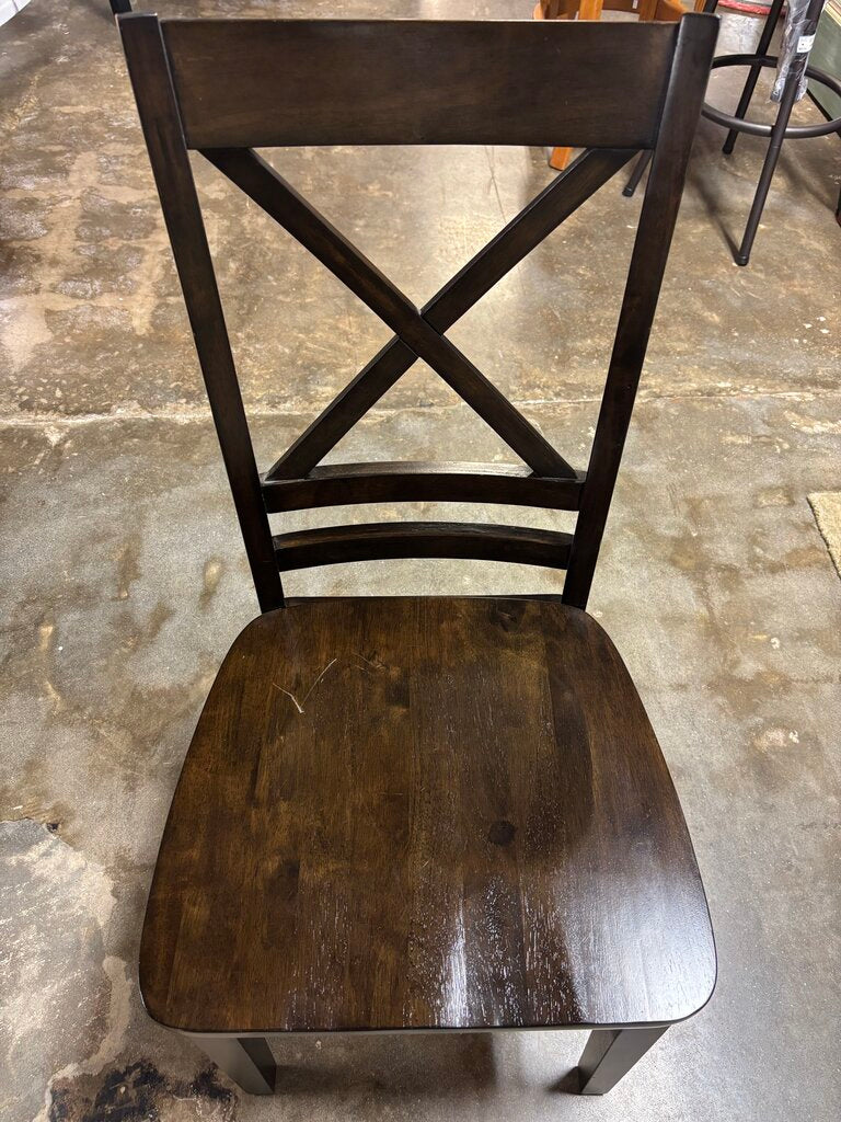Cross Back Wood Dining Chair