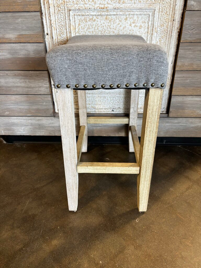Upholstery Tacked Counter Stool