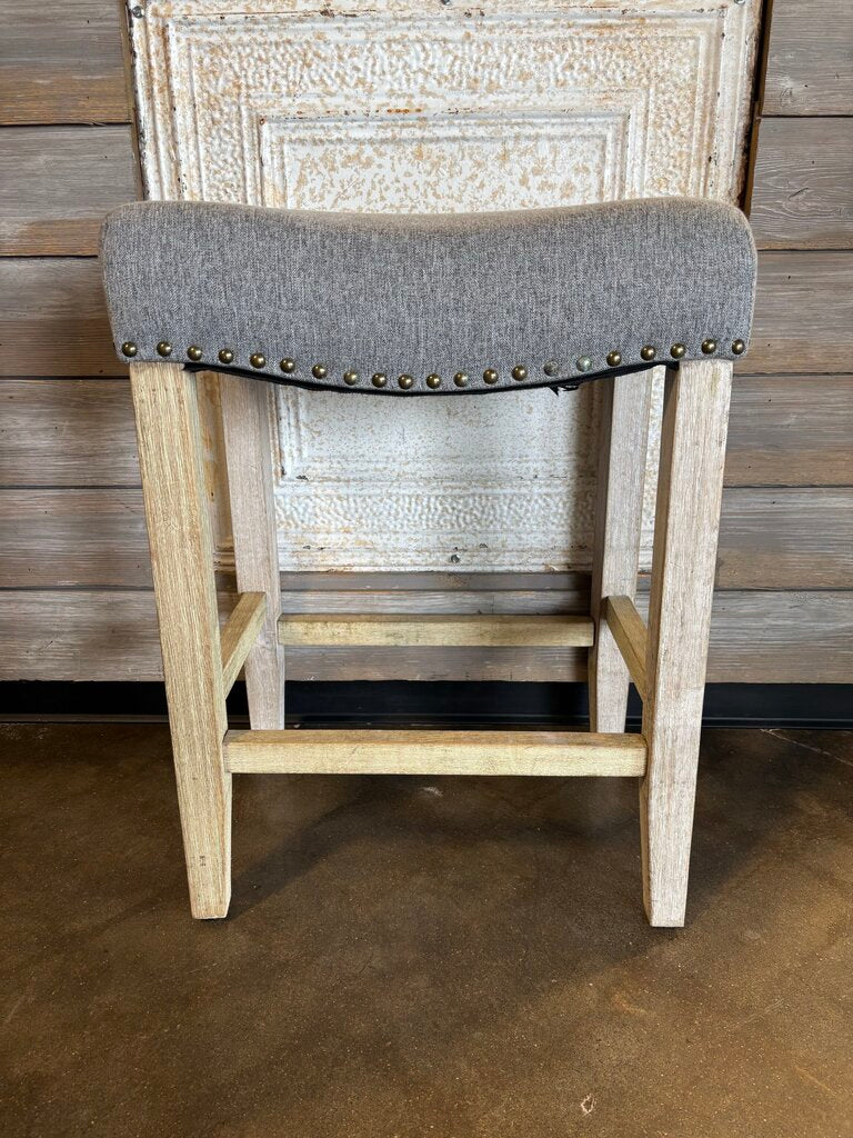 Upholstery Tacked Counter Stool