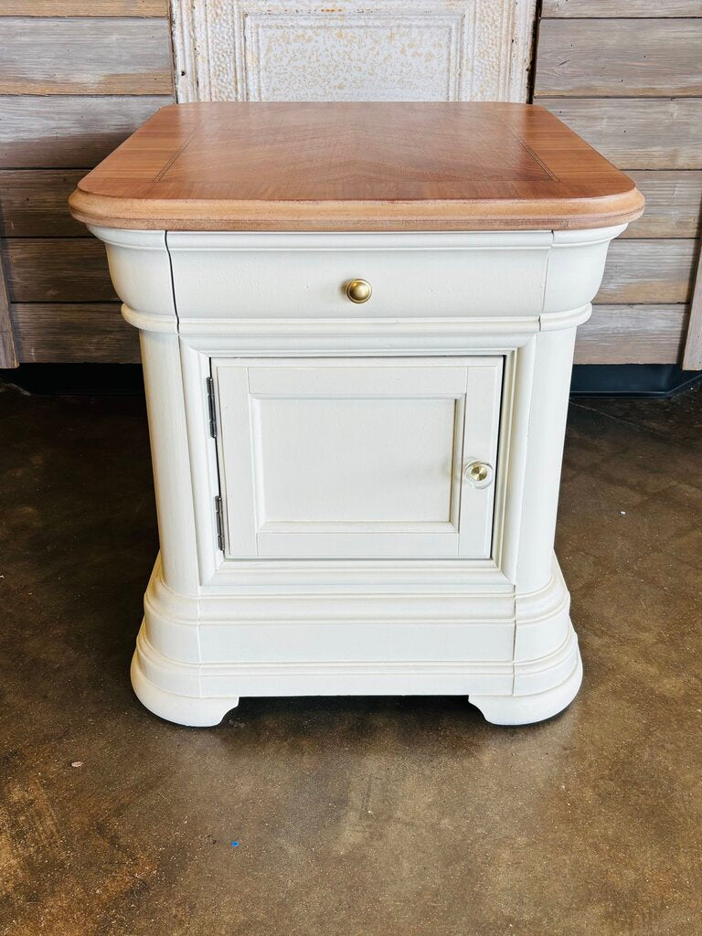 Wood Natural & Painted End Table