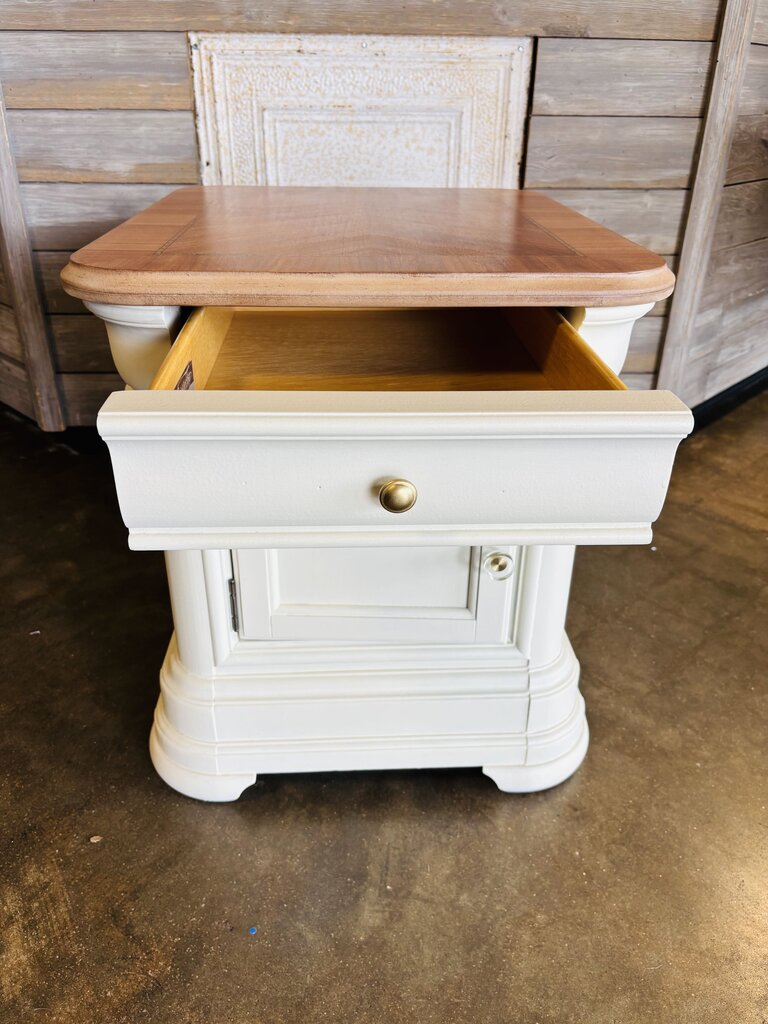 Wood Natural & Painted End Table
