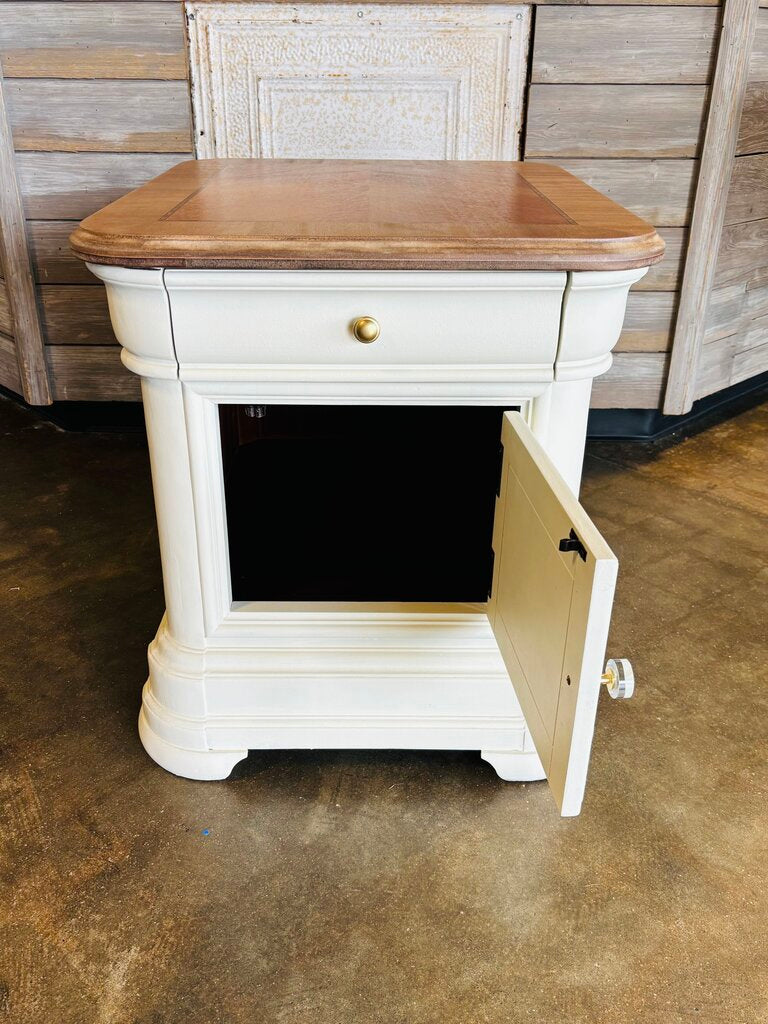 Wood Natural & Painted End Table