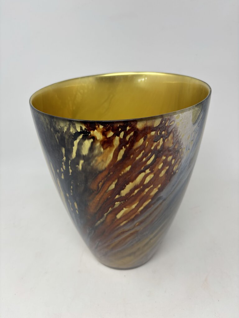 Deco Abstract Swirl Marble Like Vase