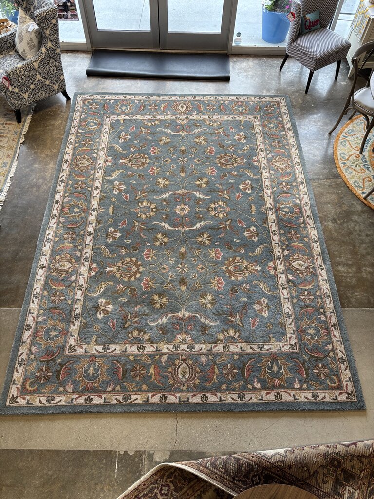 Heritage Blue 9 X 12 Wool Pile Rug