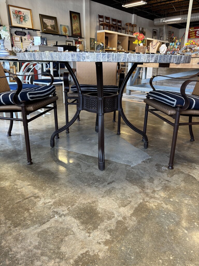 Summer Classics Mosaic Table & 5 Cushion Chairs