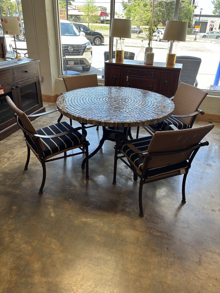 Summer Classics Mosaic Table & 5 Cushion Chairs