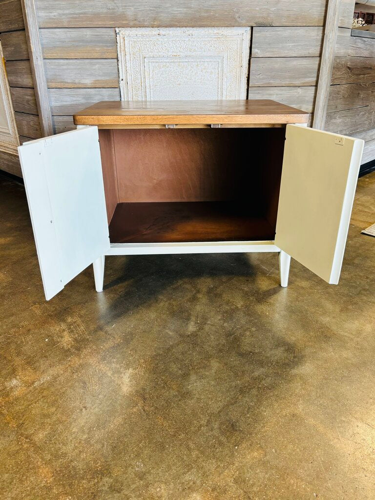 2 Door Painted Natural Top Cabinet