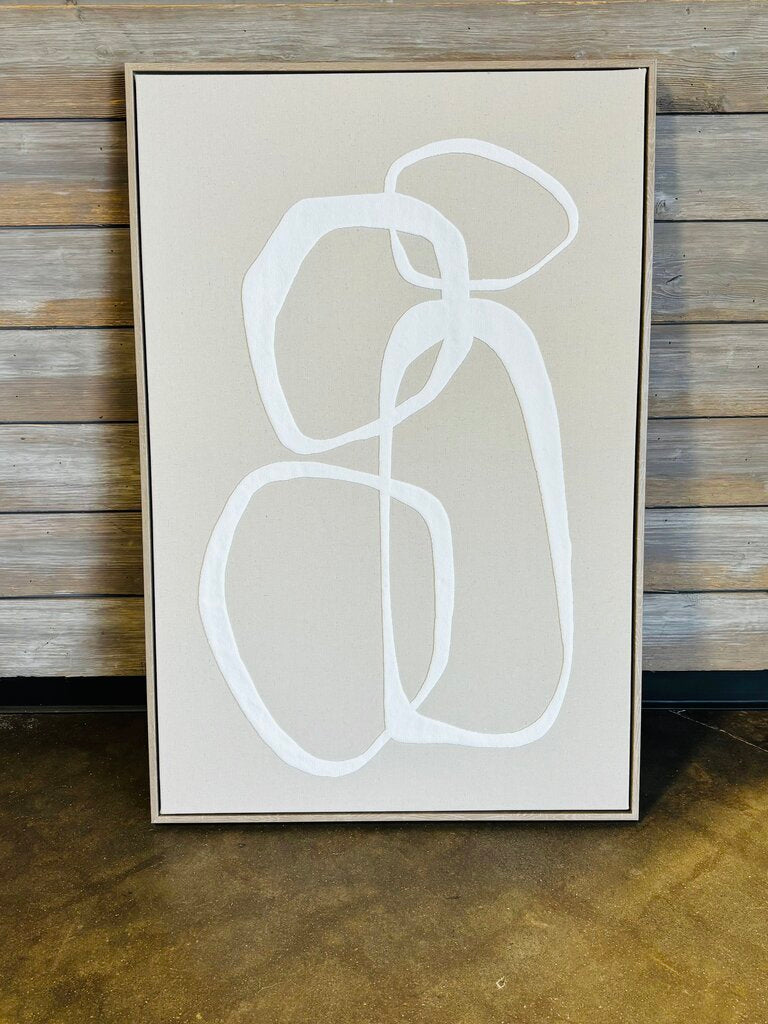 Swirl Fabric Framed Art