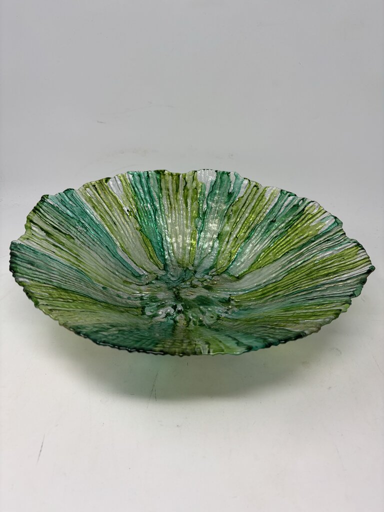 Glass Scalloped Edge Deco Bowl