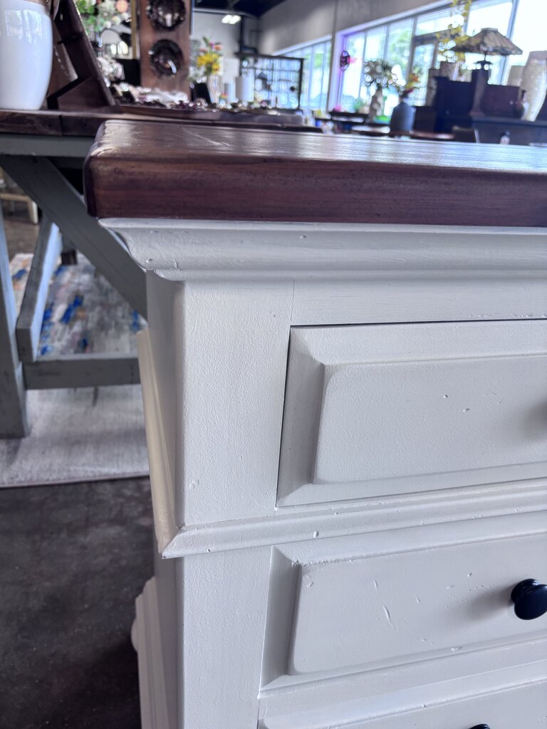 Painted 7 Drawer Dresser 70 X 19 x 34.25