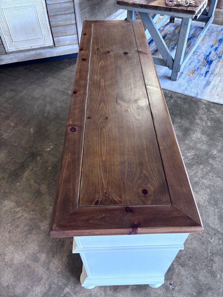 Painted 7 Drawer Dresser 70 X 19 x 34.25