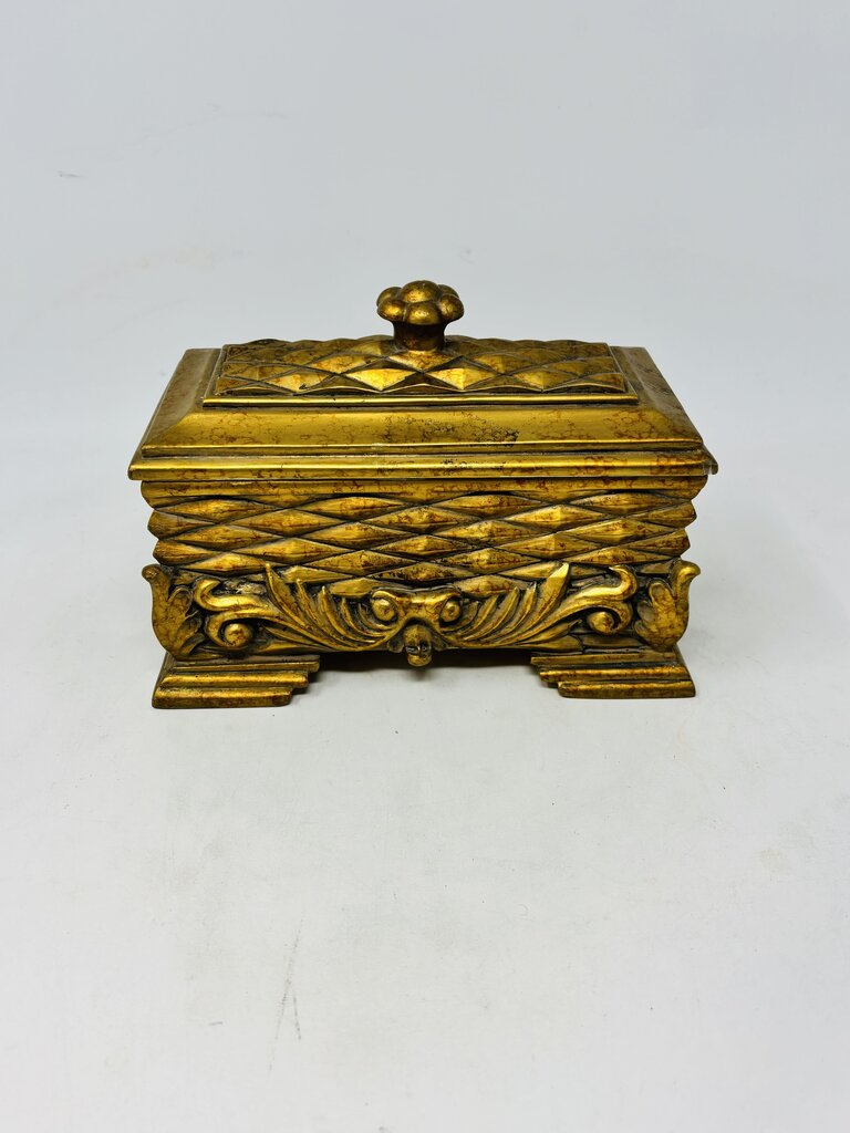 Heavy Carved Jewelry Box