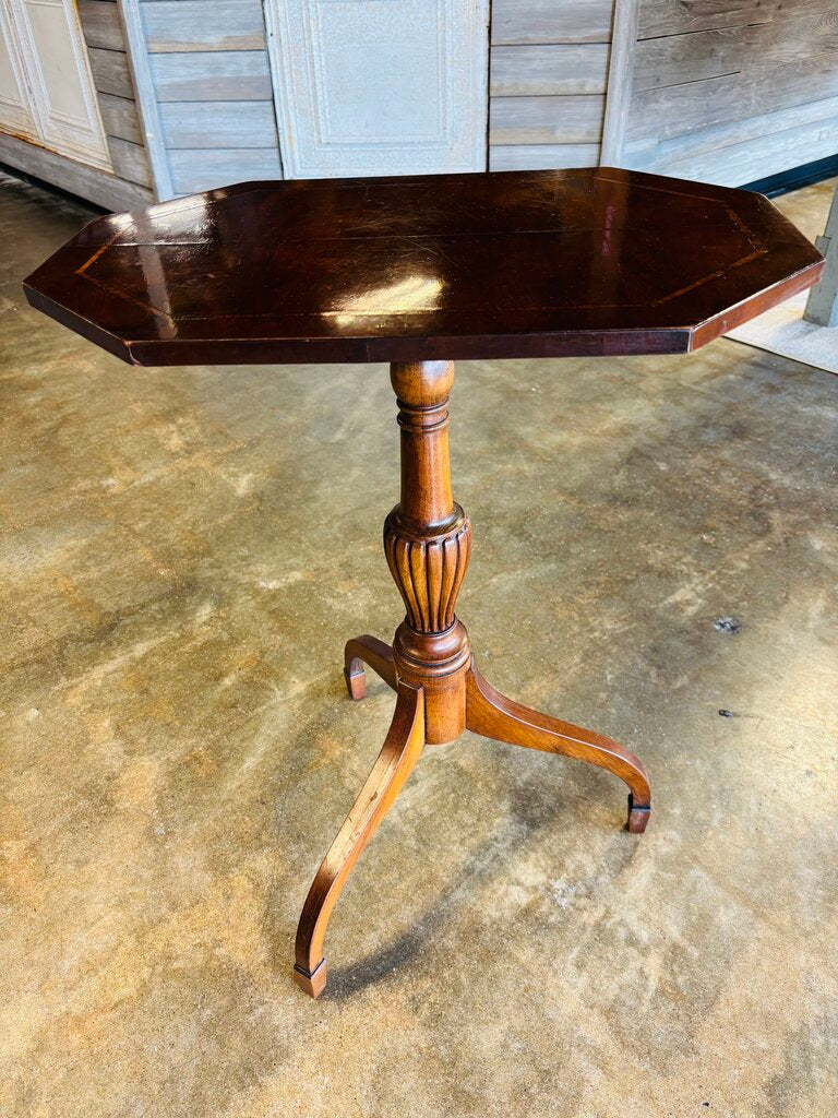 Vintage Octagonal Tripod Side Table