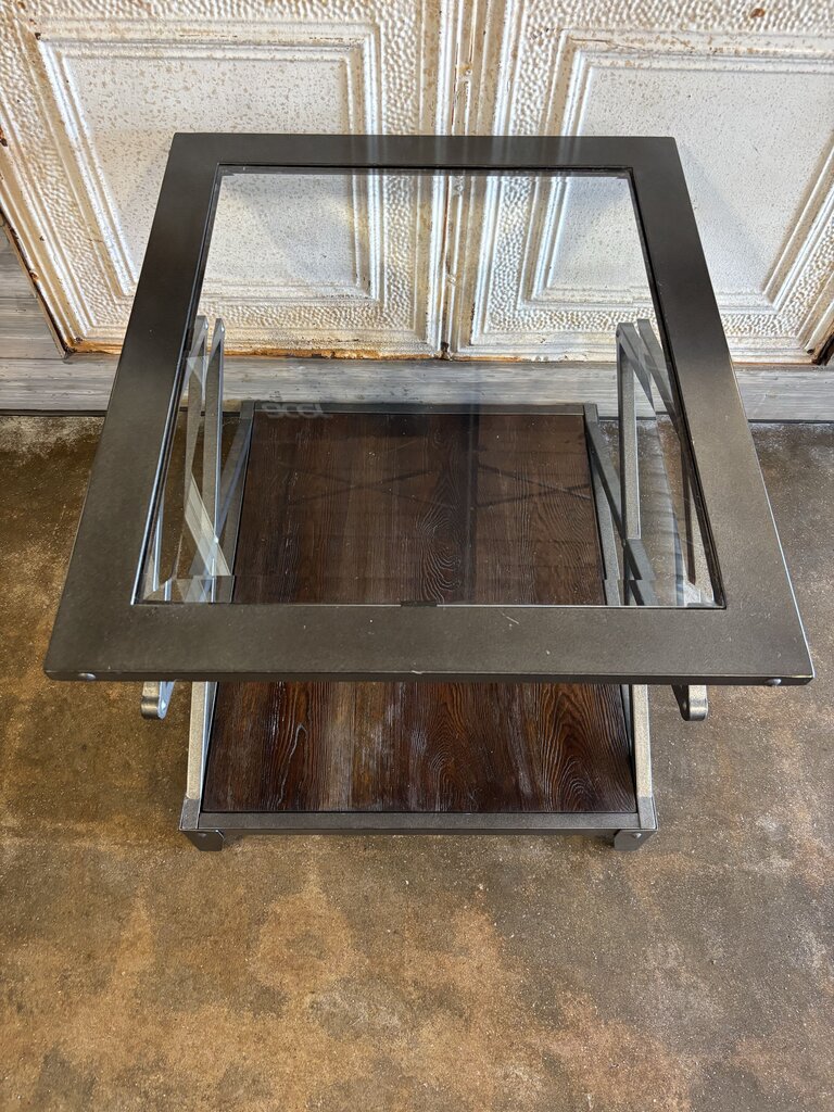Liberty Furn Avignon Metal/Glass End Table
