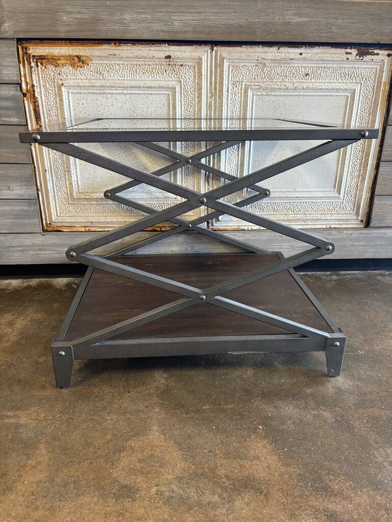 Liberty Furn Avignon Metal/Glass End Table