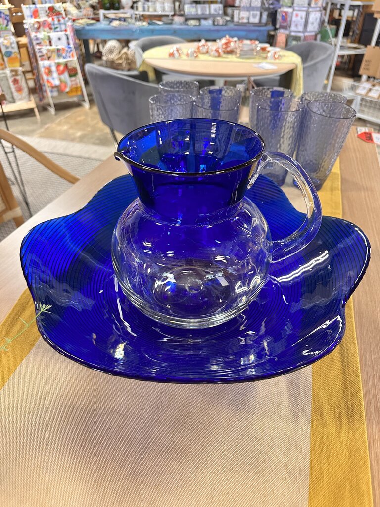 Set 2 Handblown Pitcher & Bowl