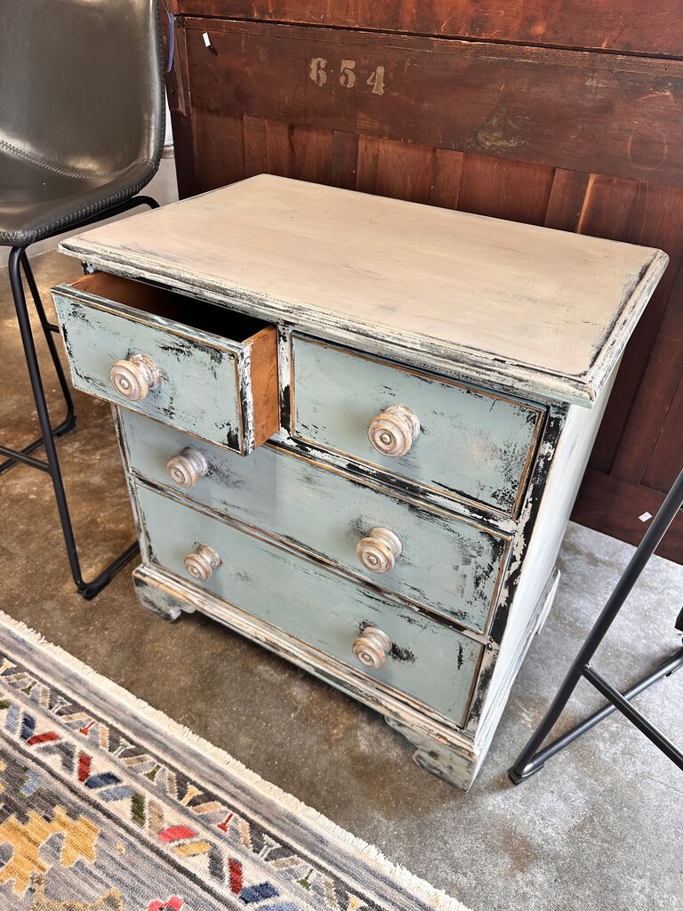 Shabby Blue & Light Nightstand