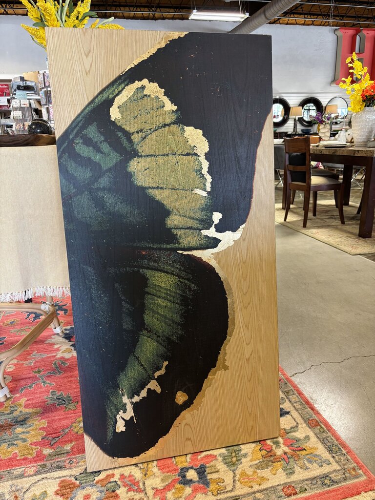 Butterfly Wing on Wood 24 X 48 X 2