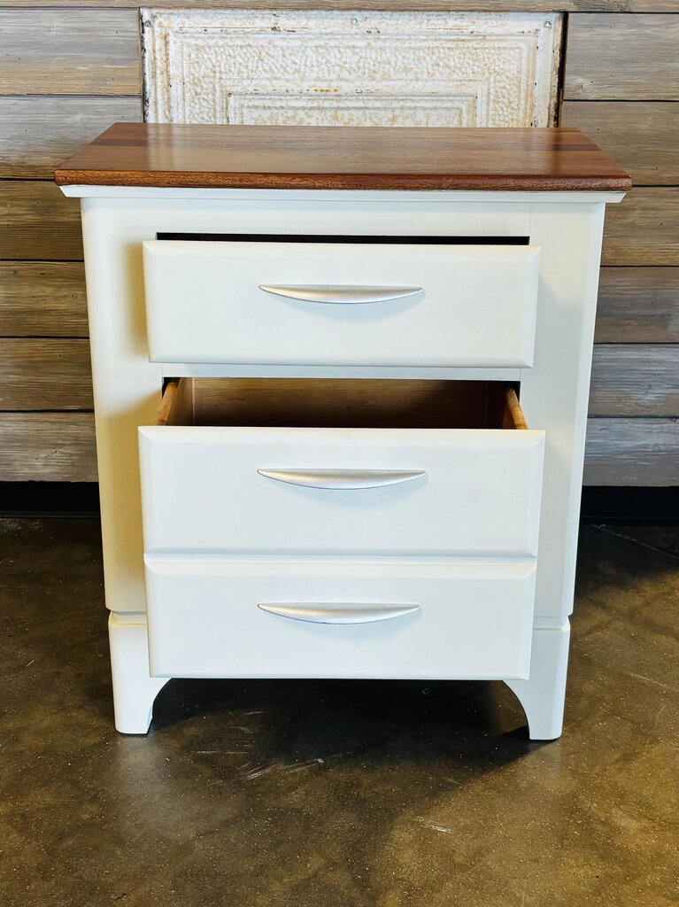 Painted 2 Drawer Nightstand 24 X 14.75 X 27.5