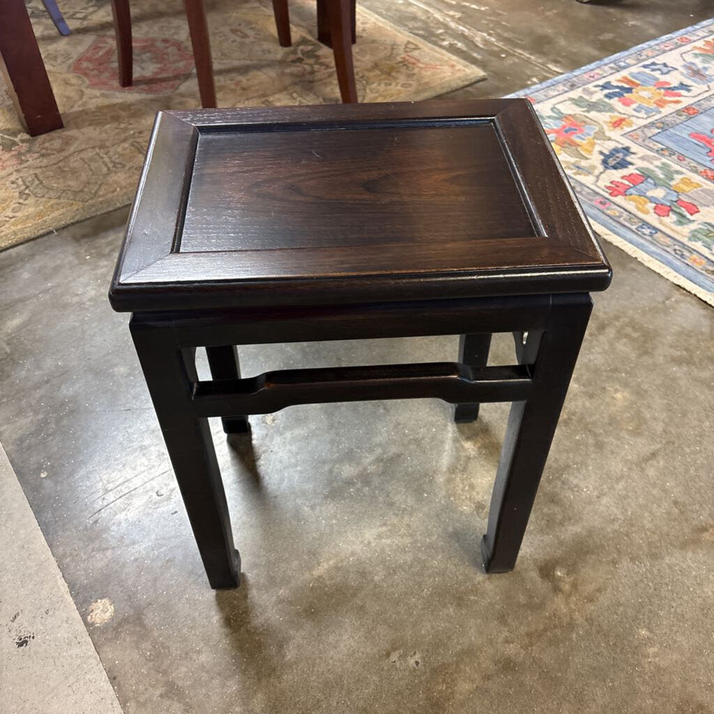 Asian Style Wood Side Table 16 X 12 X 20