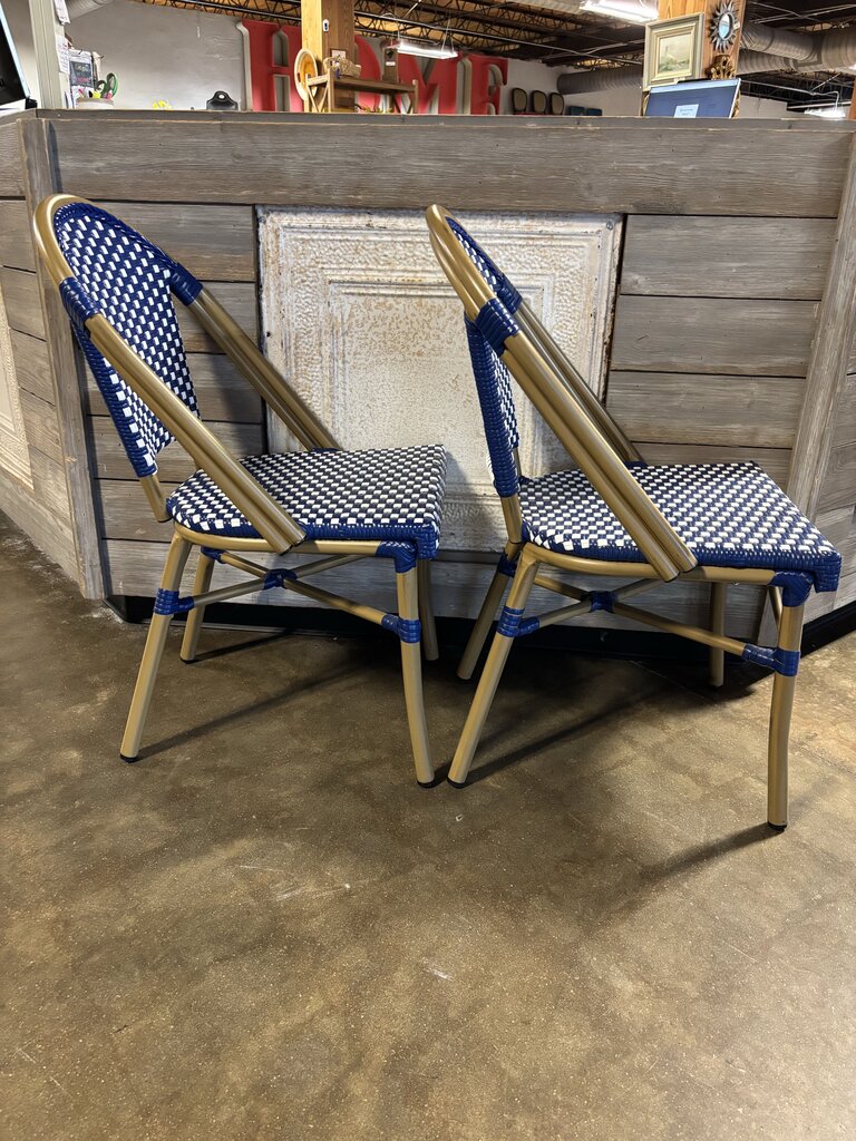 Purple Leaf Bistro Chairs Pair