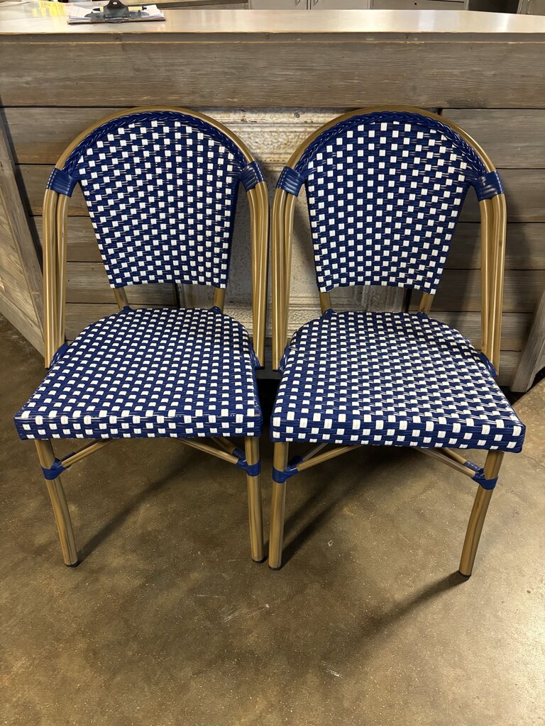 Purple Leaf Bistro Chairs Pair