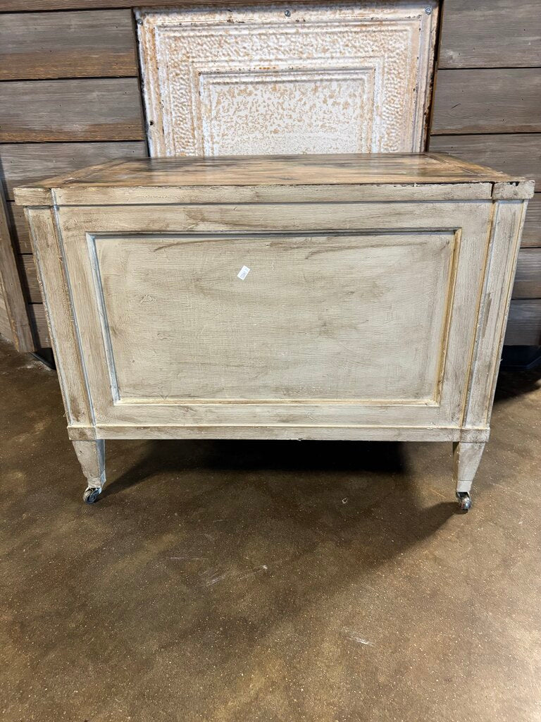 Painted Rolling Record/LP Cabinet 28 X 20 X 21.75