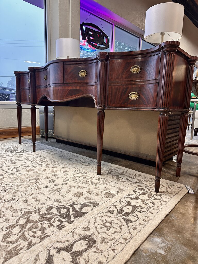 Maitland-Smith Mahogany 7 Drawer Serpentine Front Sideboard